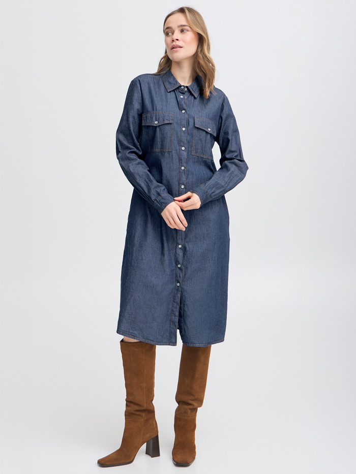 skjortklänning i denim